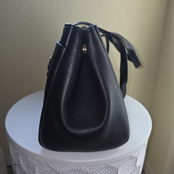 Michael Kors Romee Large Pebbled Leather Black Bag New With Tags - Picture 5 of 9